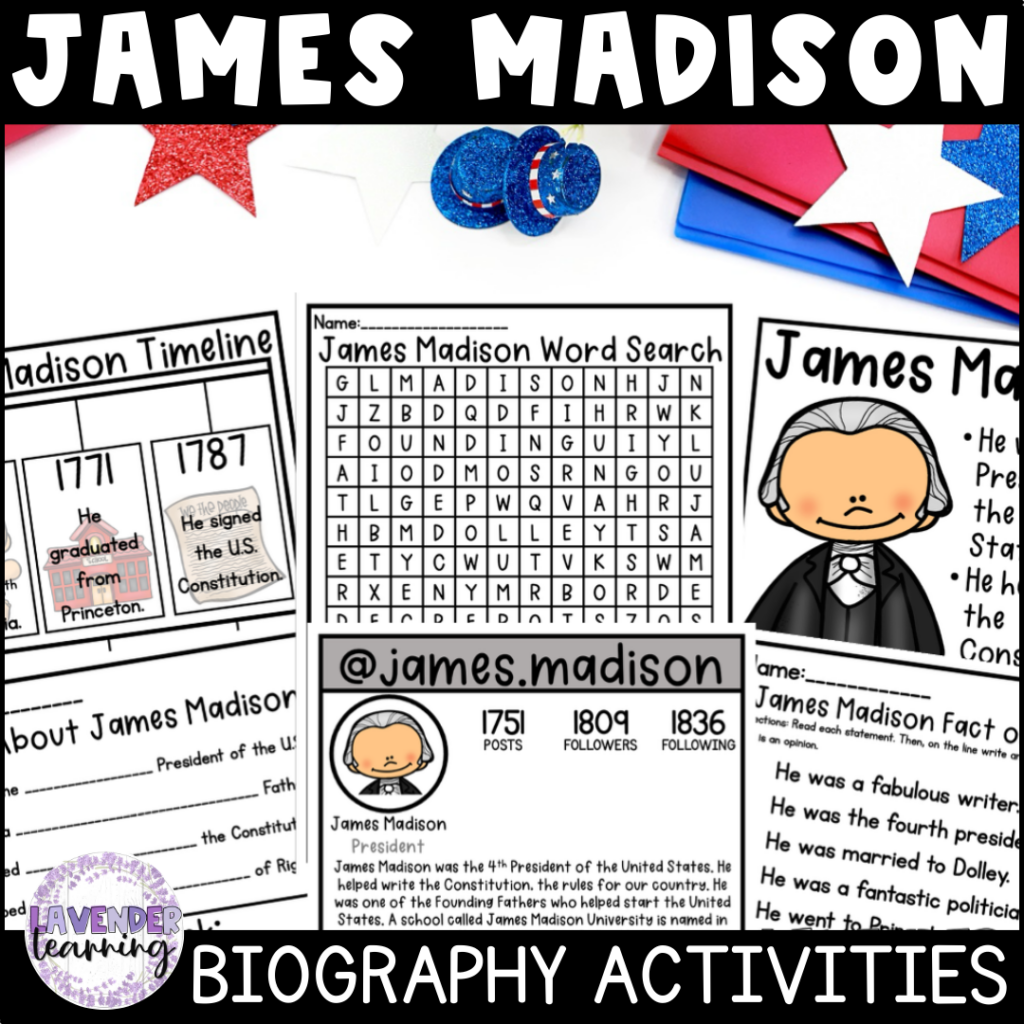 James Madison Cut And Paste Ela Flip Book 2nd Grade Packet For Presidents Day James Madison Cut And Paste Ela Flip Book 2nd Grade Packet For Presidents Day