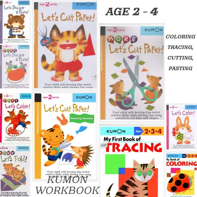Kumon Preschool Workbook Bundle Coloring