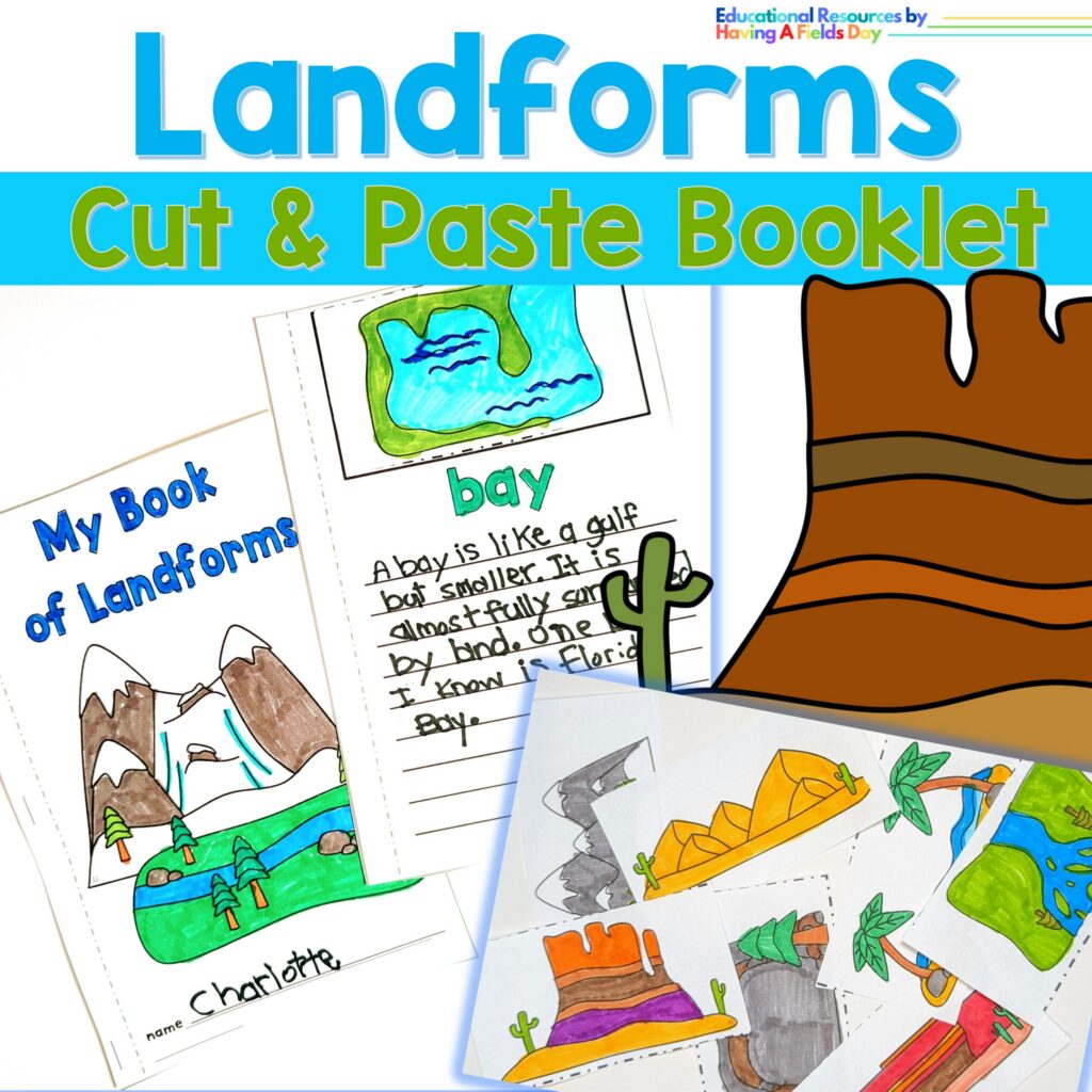 Landforms Cut And Paste Matching Mini Booklet Research Template Landforms Cut And Paste Matching Mini Booklet Research Template