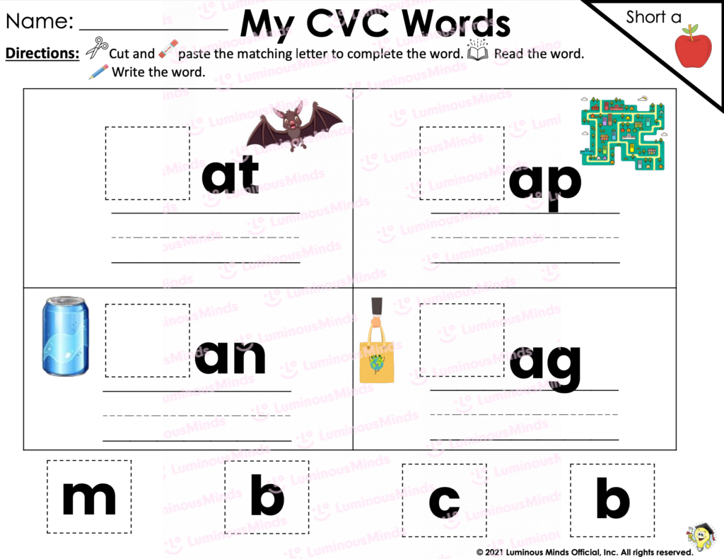 Lets Make Cvc Words With Short A Lets Make Cvc Words With Short A