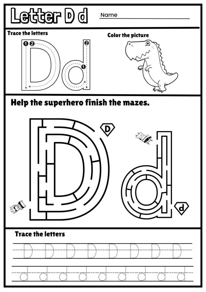 Letter D Alphabet Tracing And Coloring Free Printable Pdf Letter D Alphabet Tracing And Coloring Free Printable Pdf