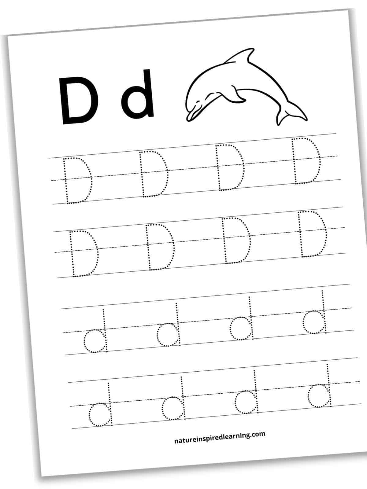 Letter D Tracing Worksheets