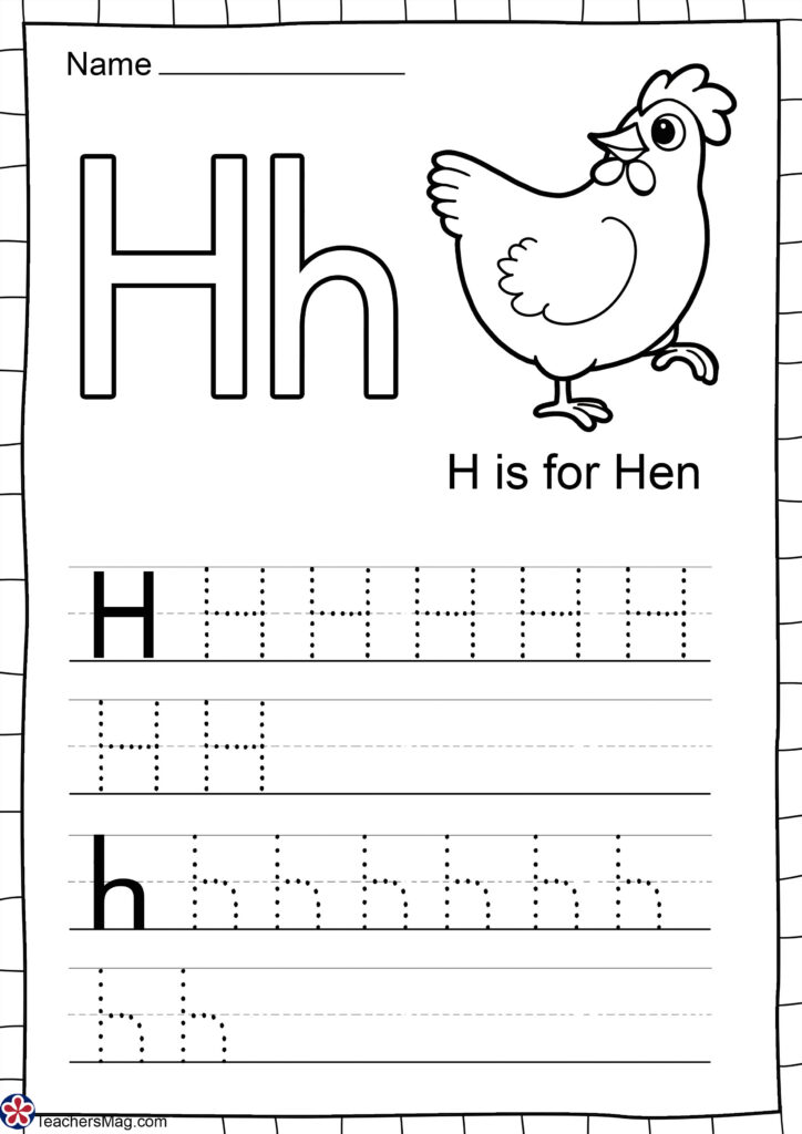 Letter H Free Worksheets Letter H Free Worksheets