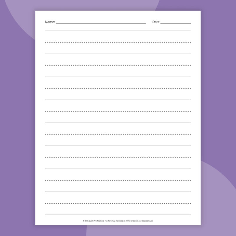 Lined Kindergarten Writing Paper Lined Kindergarten Writing Paper