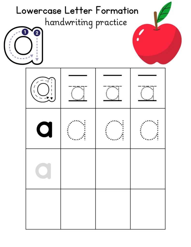 Lowercase Letter Tracing Worksheets Free