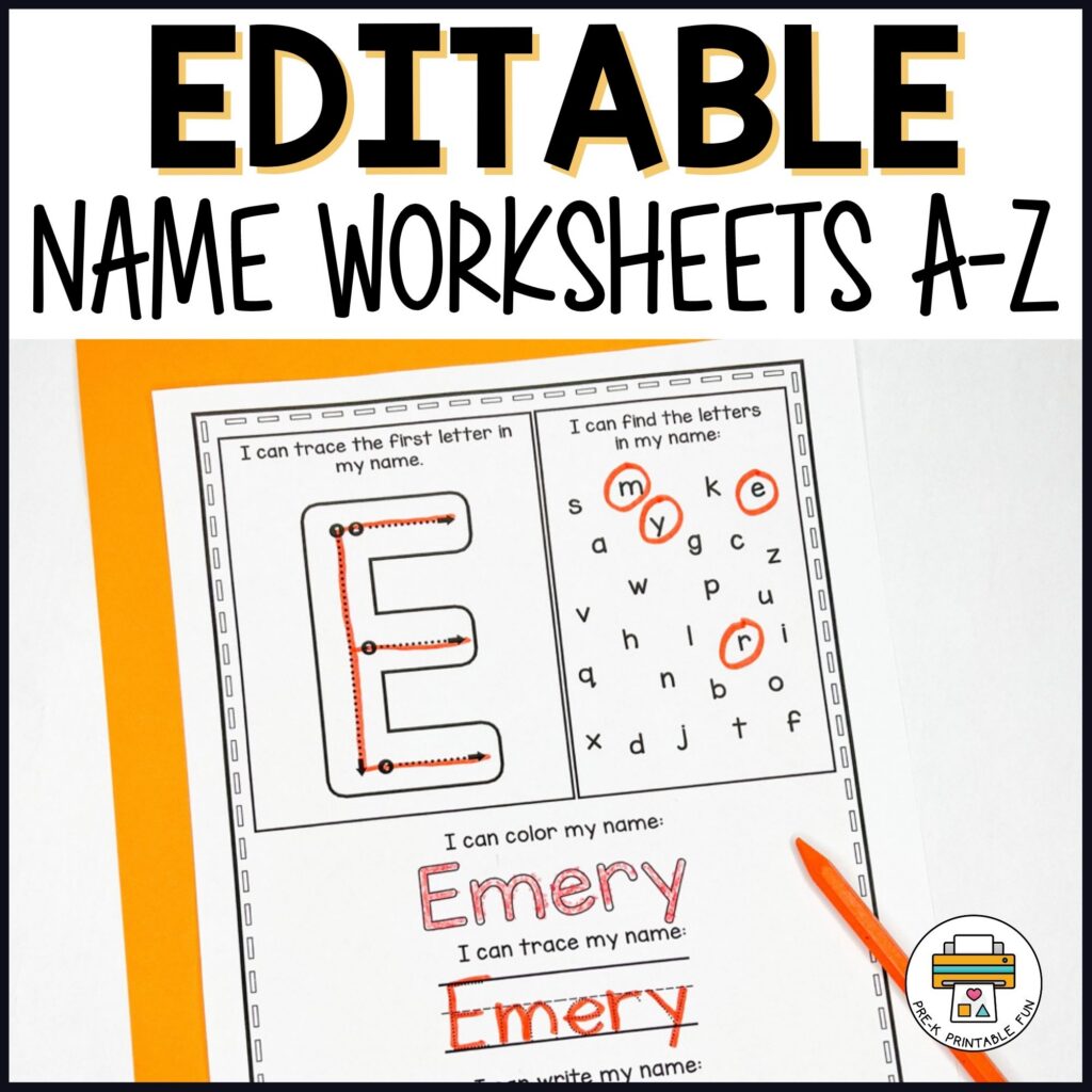 Name Practice Worksheets Editable Name Practice Worksheets Editable
