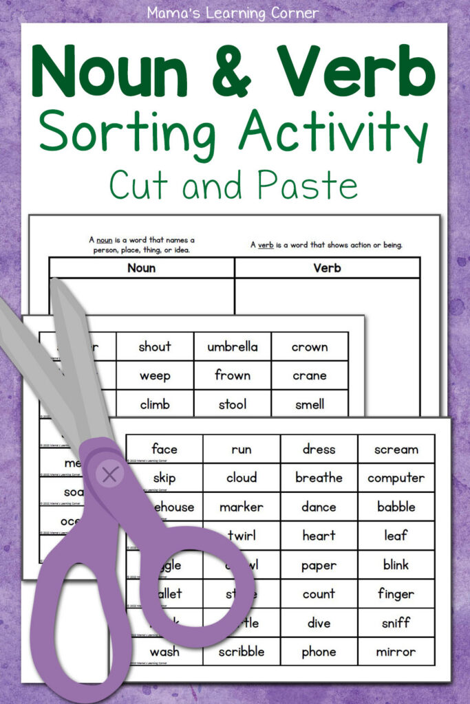 Noun And Verb Sort Noun And Verb Sort