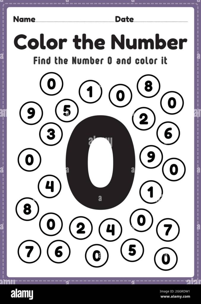 Number 0 Worksheet Number 0 Worksheet