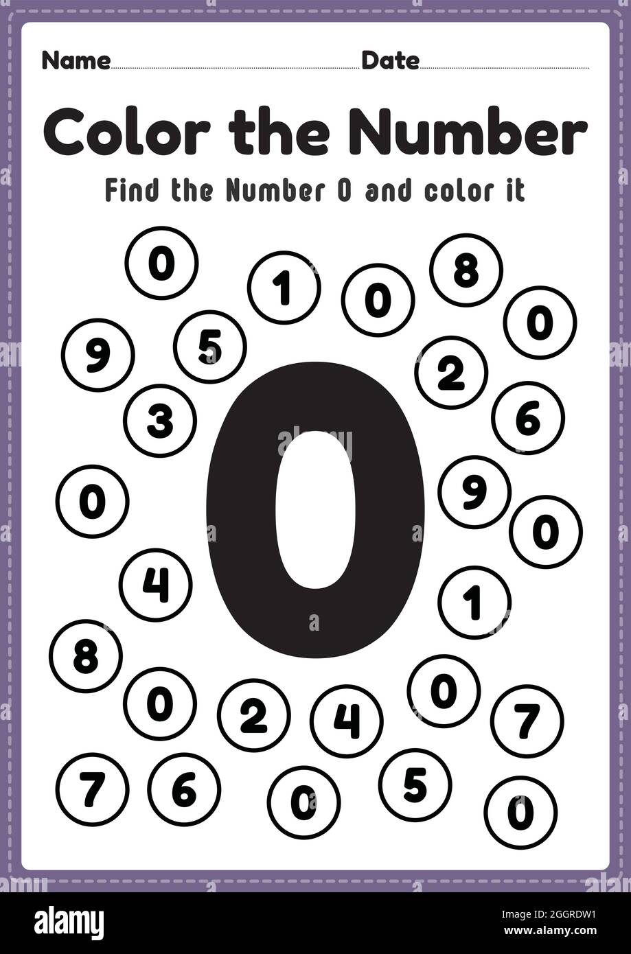 Number 0 Worksheet