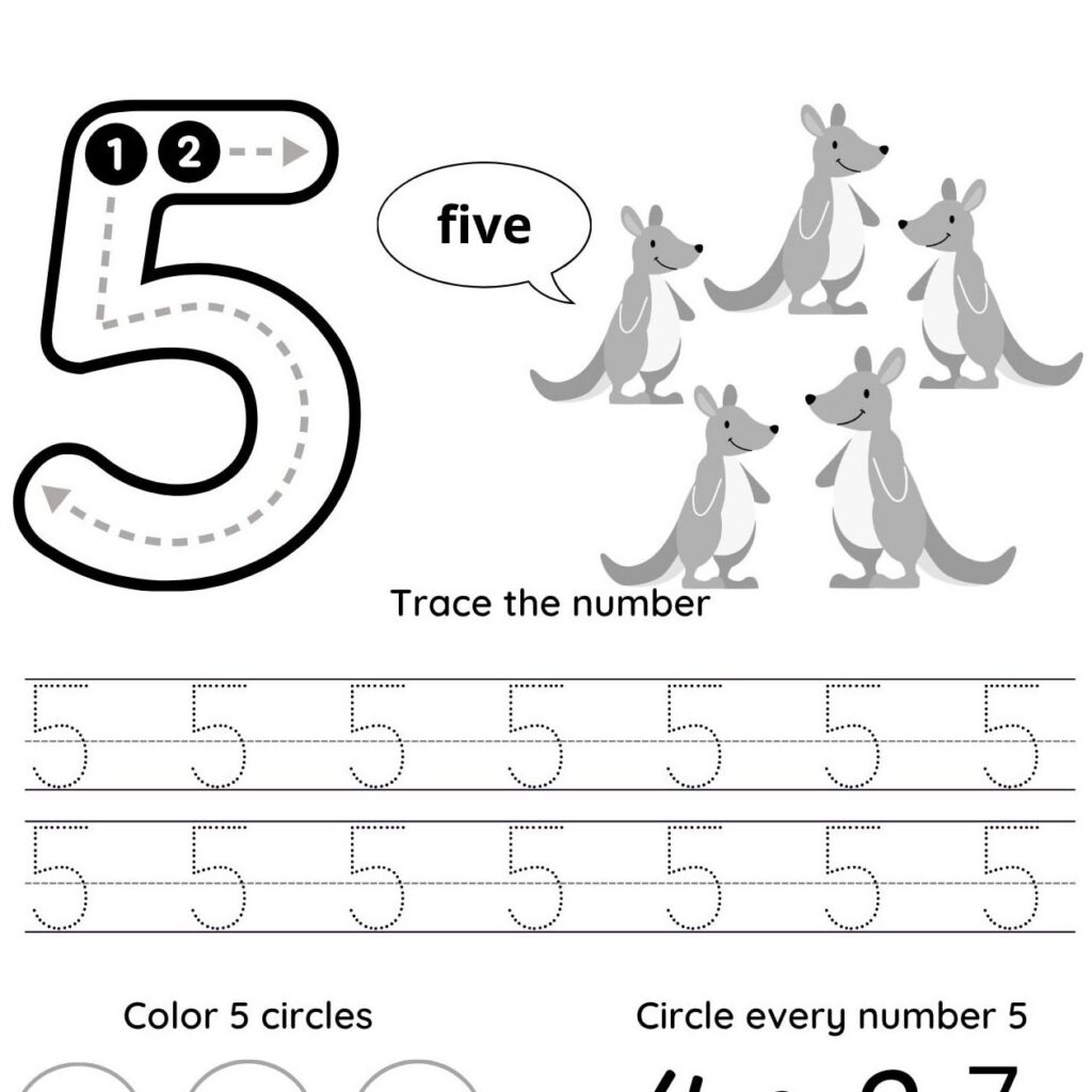 Number 5 Tracing Sheet Number 5 Tracing Sheet