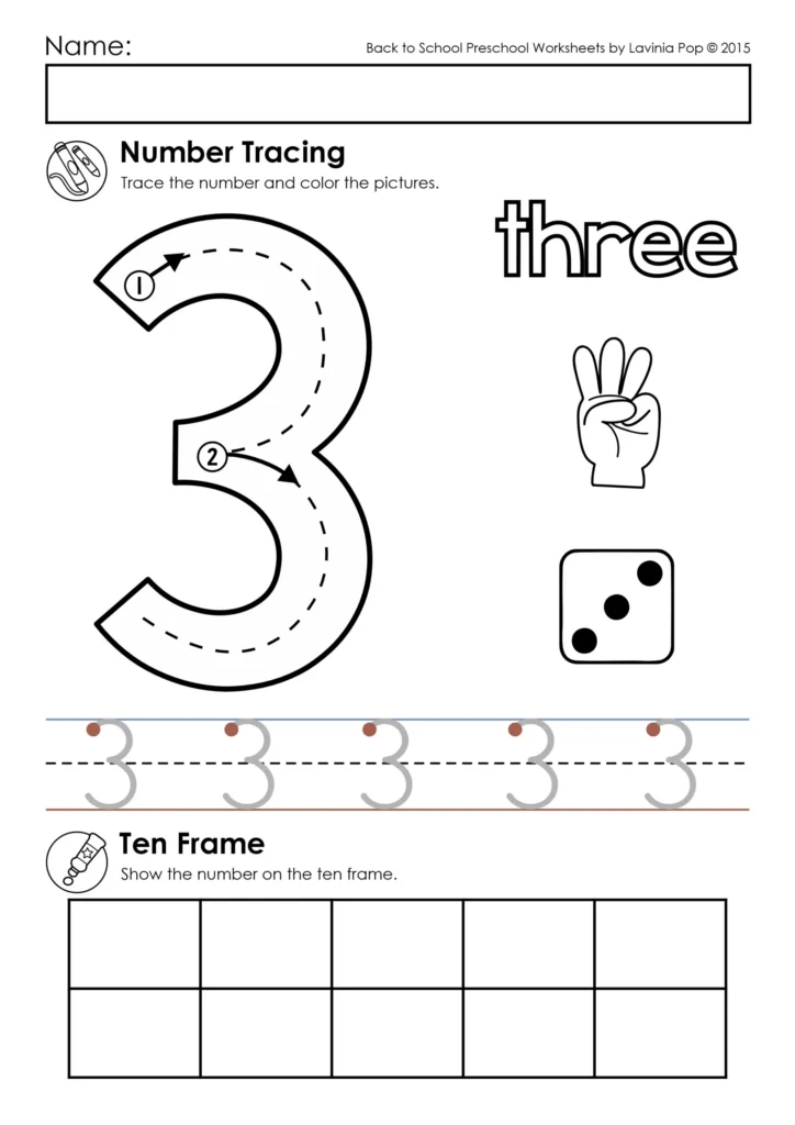 Number Tracing Practice Worksheets 1 10 10 Pages Number Tracing Practice Worksheets 1 10 10 Pages