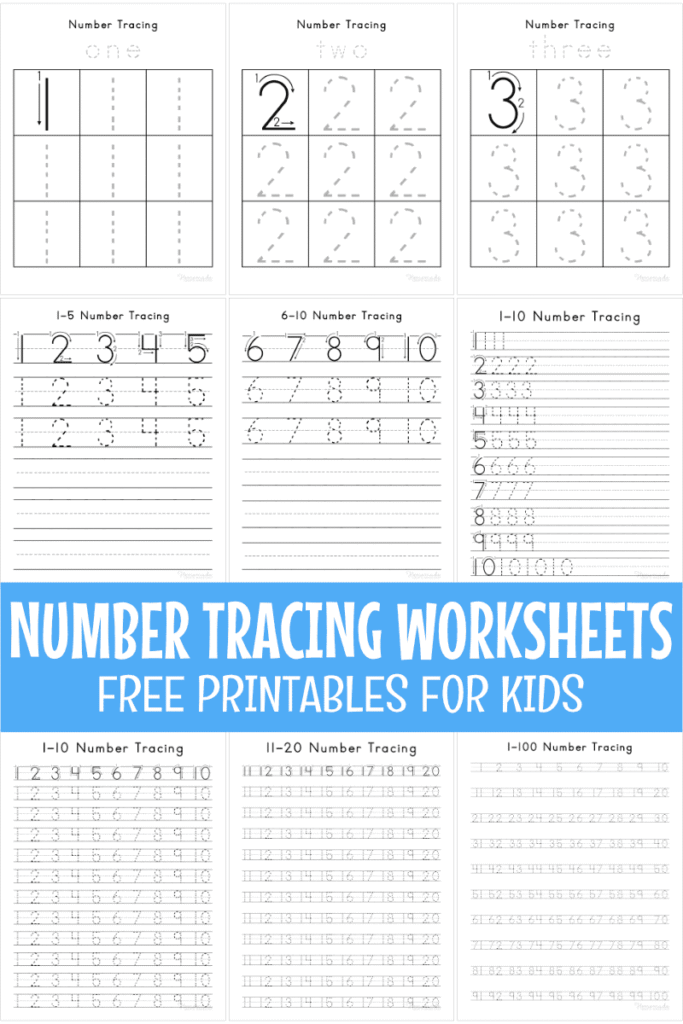 Number Tracing Worksheets Number Tracing Worksheets