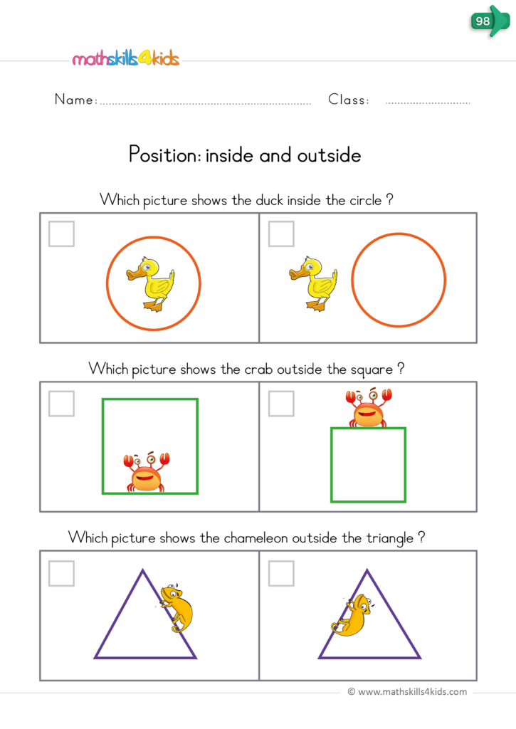 Position Worksheets For Kindergarten Position Worksheets For Kindergarten