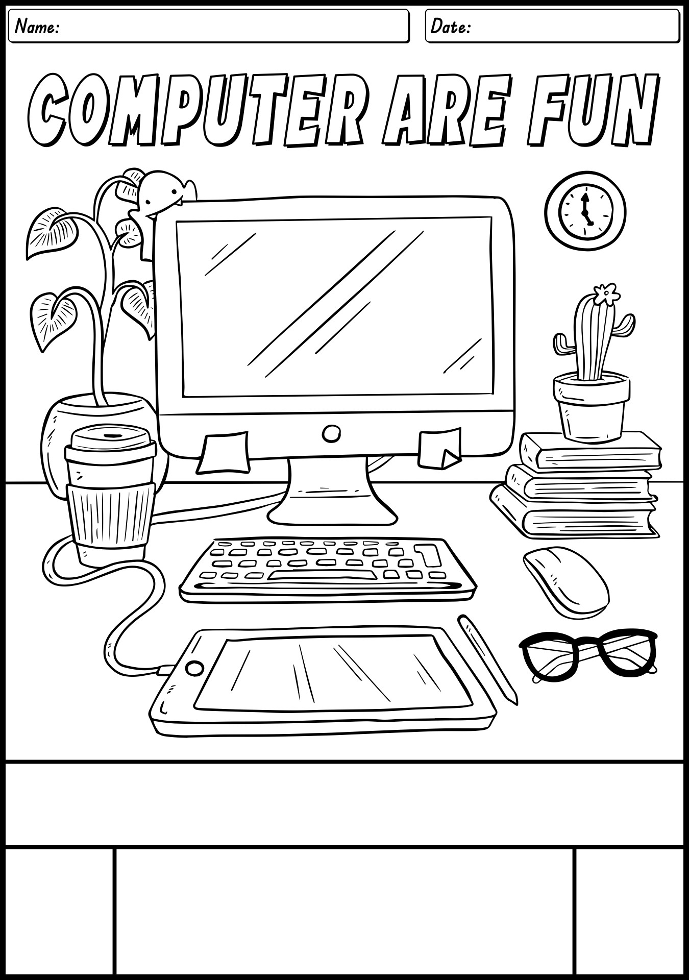 Post Computer Coloring Worksheets 564807