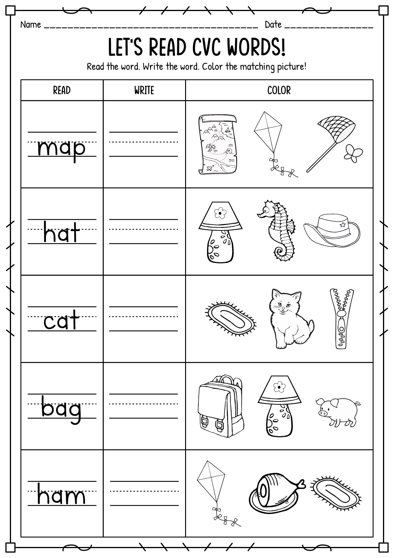 Post Kindergarten Language Arts Worksheets 37318