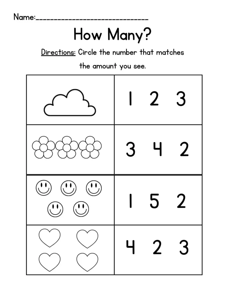 Prek Number Packet Prek Numbers 1 5 Prek Prek Number Packet Prek Numbers 1 5 Prek