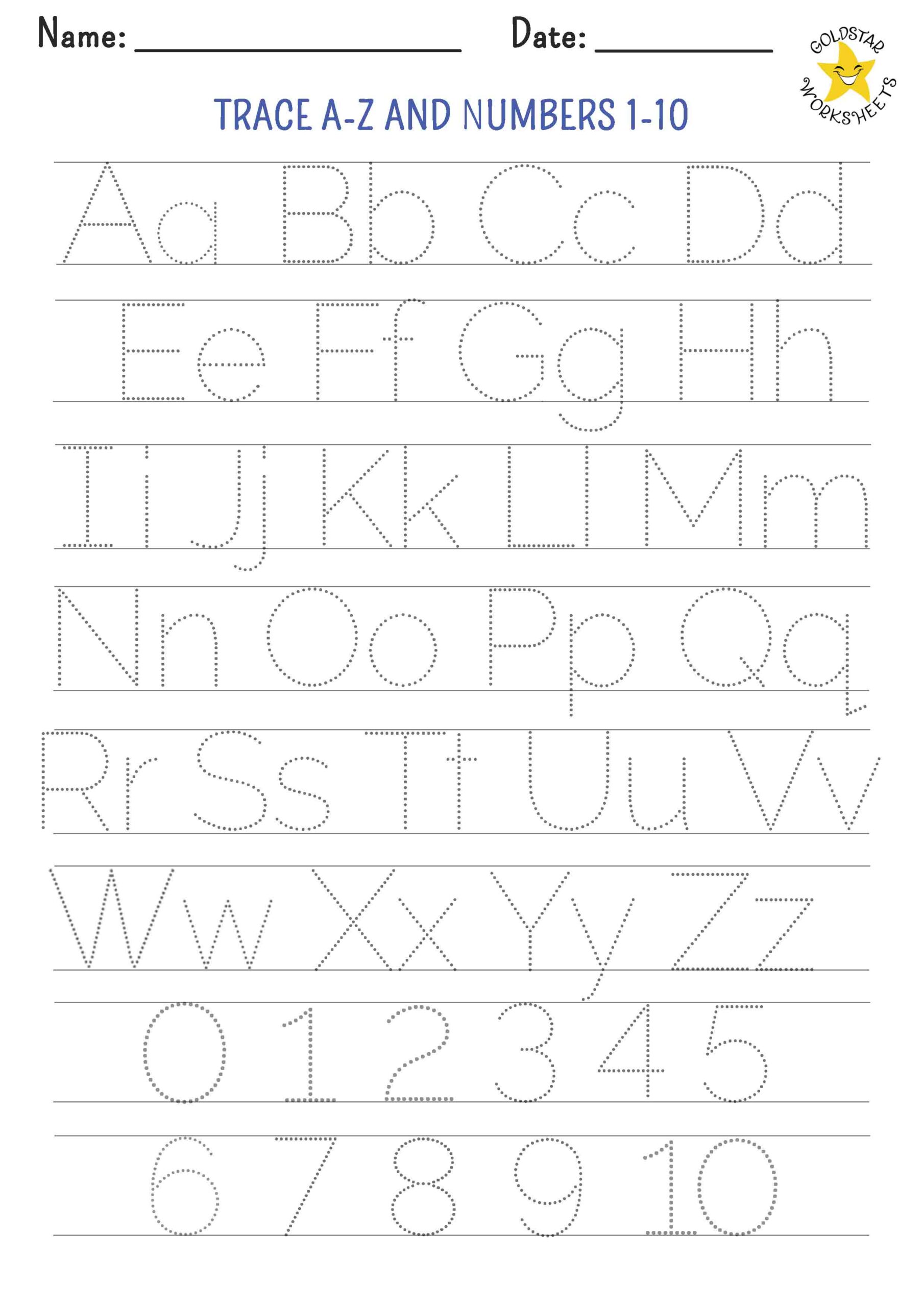 Preschool Alphabet Tracing Worksheets