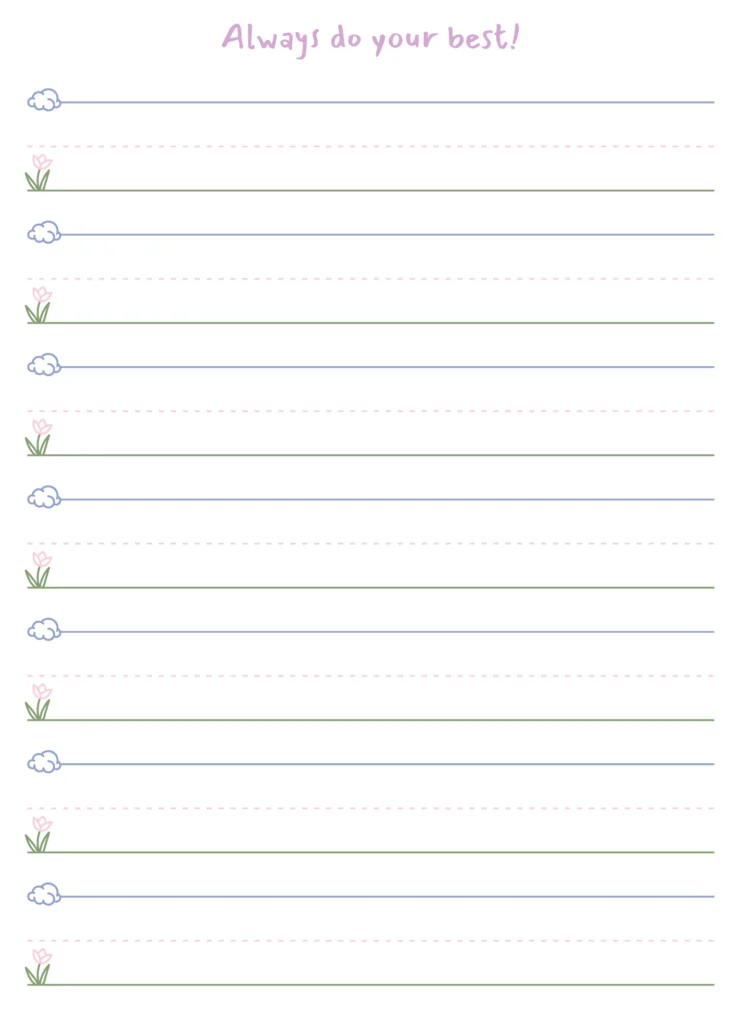 Preschool Lined Writing Paper Free Google Docs Template Preschool Lined Writing Paper Free Google Docs Template