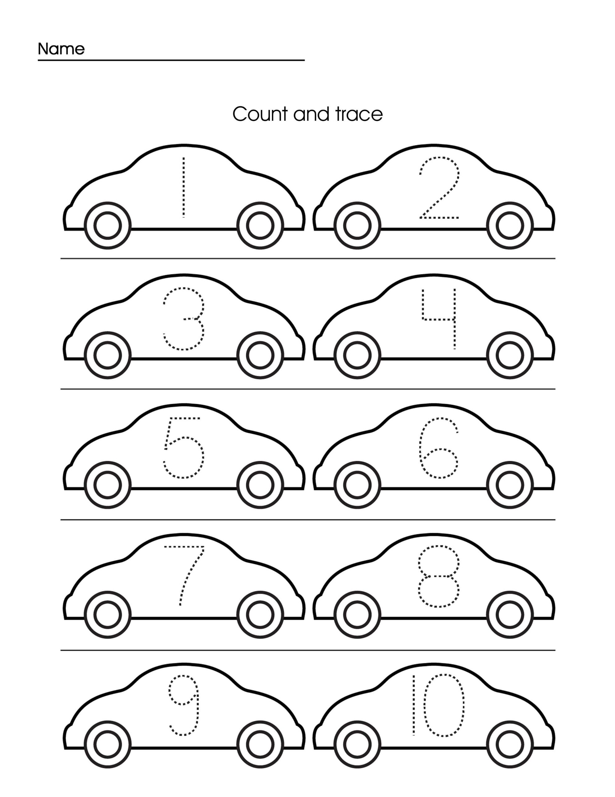 Preschool Tracing Worksheets Coloring Pages
