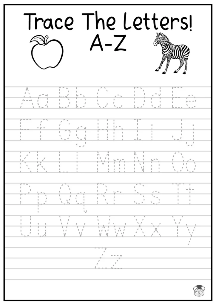 Printable A Z Letter Tracing Worksheet Printable A Z Letter Tracing Worksheet