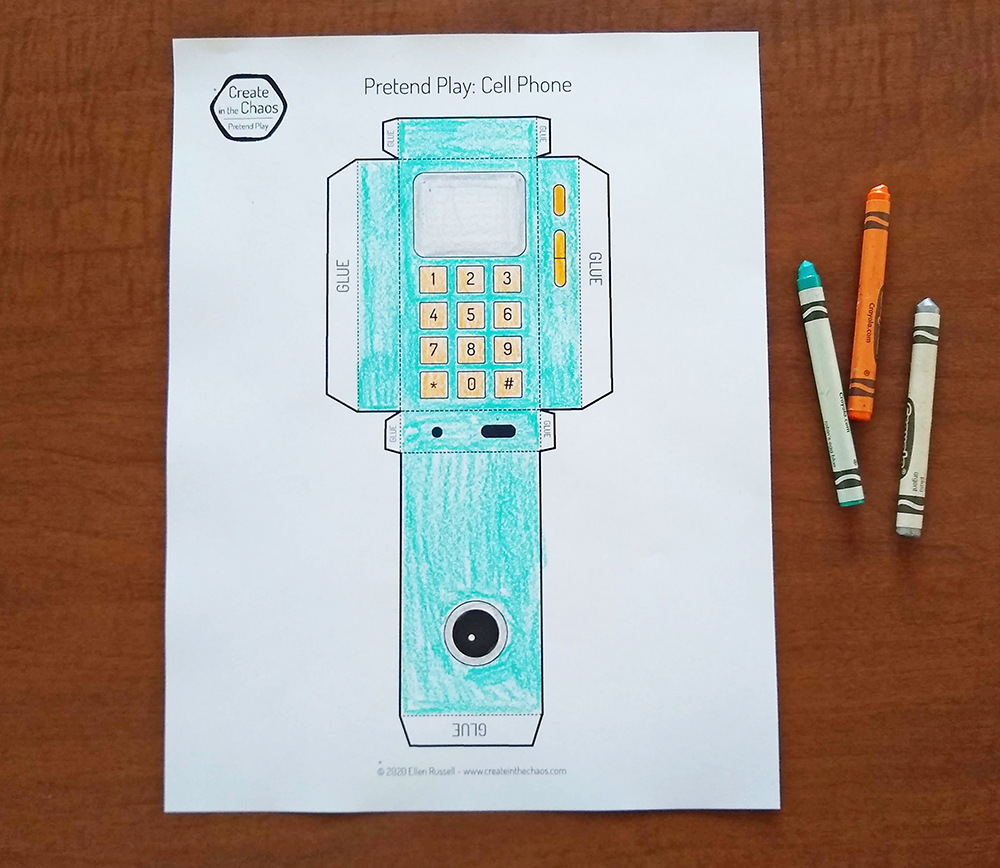Printable Cell Phone Papercraft For Kids Printable Cell Phone Papercraft For Kids