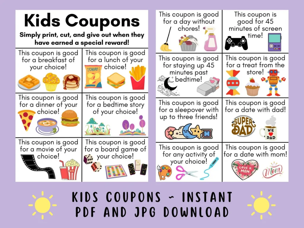 Printable Kids Coupons Printable Kids Coupons