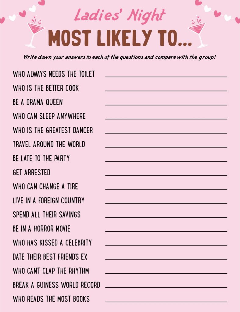 Printable Party Games Printable Party Games