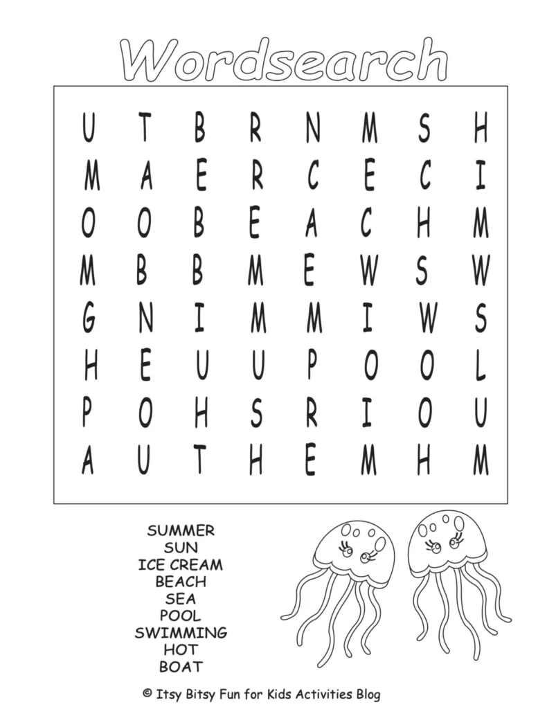 Printable Summer Activity Sheets Printable Summer Activity Sheets