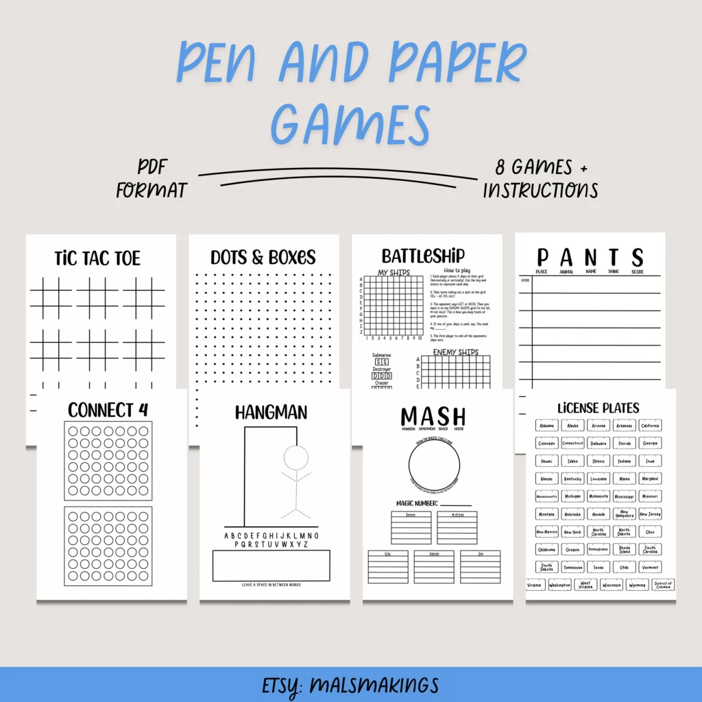 Printable Travel Games Pen And Paper Printable Travel Games Pen And Paper