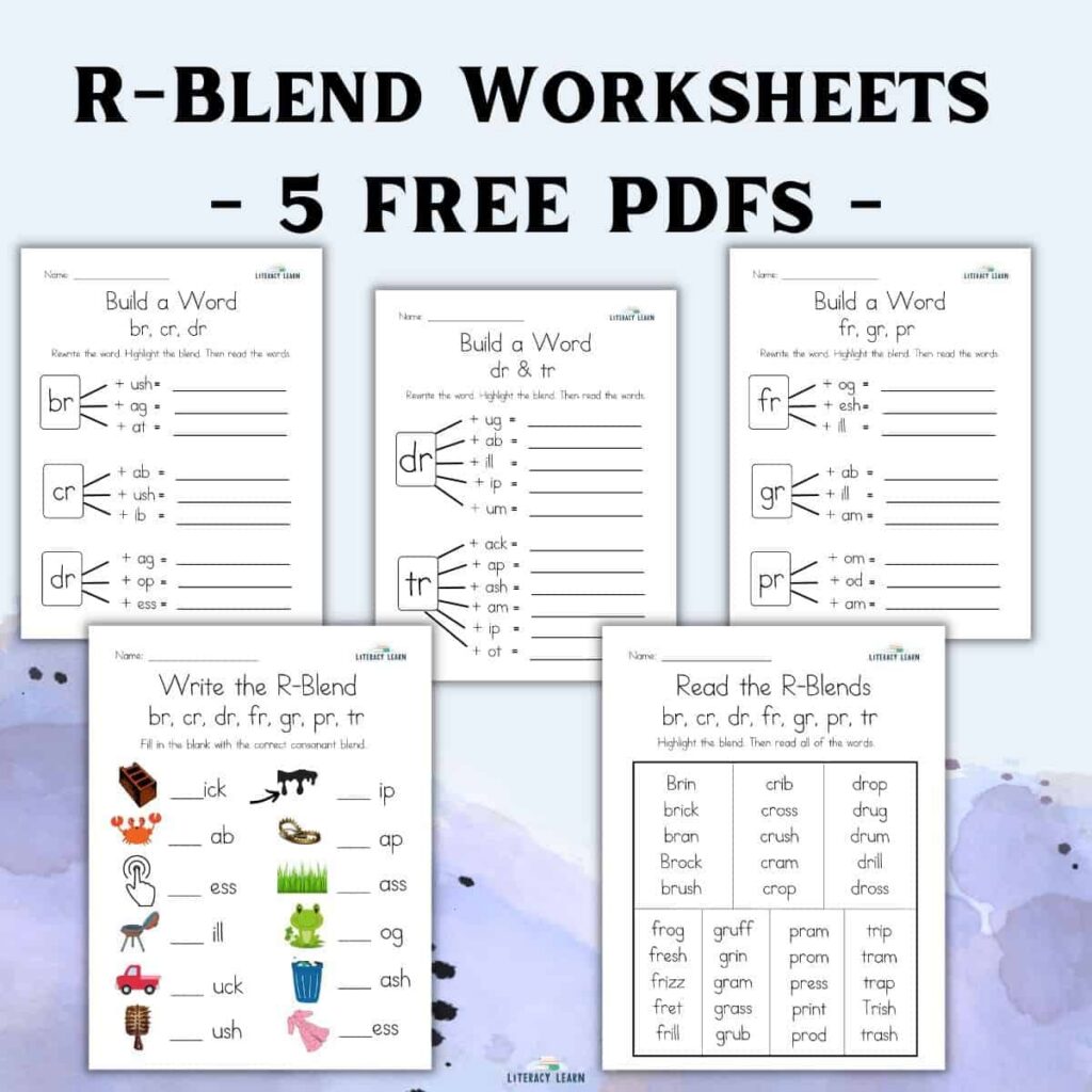 R Blends Words And Worksheets R Blends Words And Worksheets