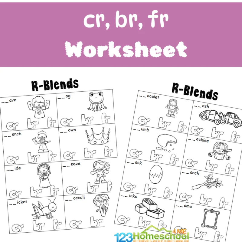 R Blends Worksheets Free Cr Br Fr Practice R Blends Worksheets Free Cr Br Fr Practice