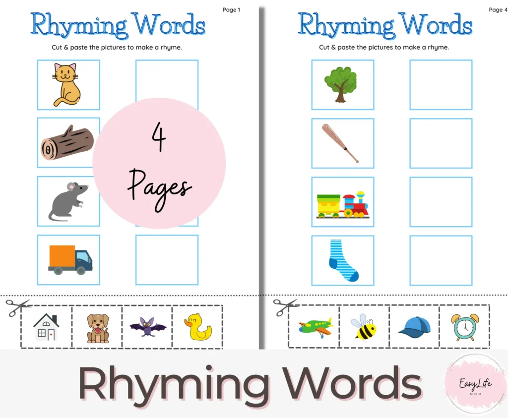 Rhyming Words Worksheet Pre K Learning Rhyming Words Worksheet Pre K Learning