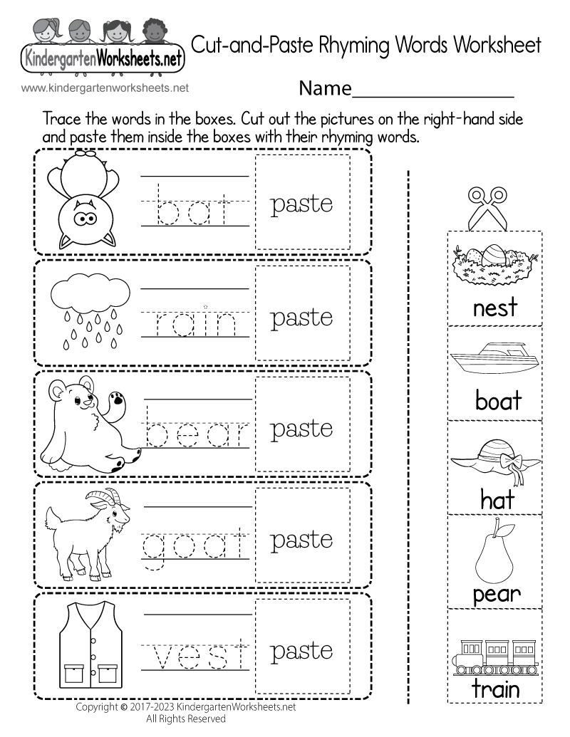 Rhyming Words Worksheet