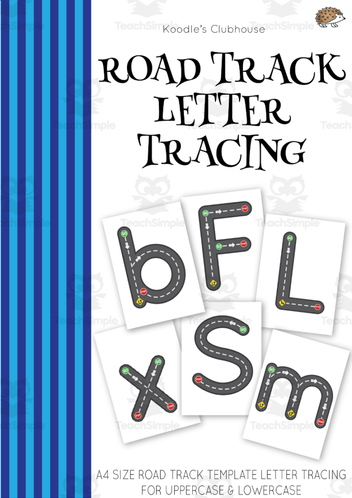 Road Track Letter Tracing Road Track Letter Tracing