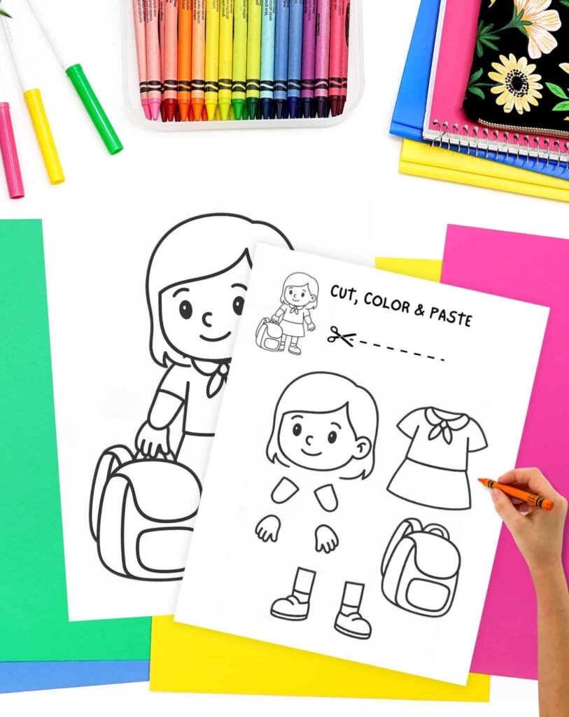 School Kid Cut And Paste Craft School Kid Cut And Paste Craft