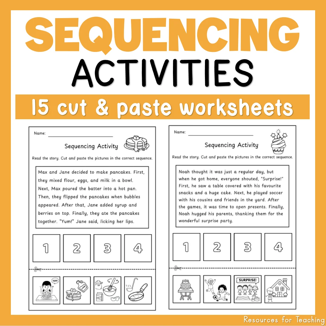 Sequencing Cut Paste Worksheets