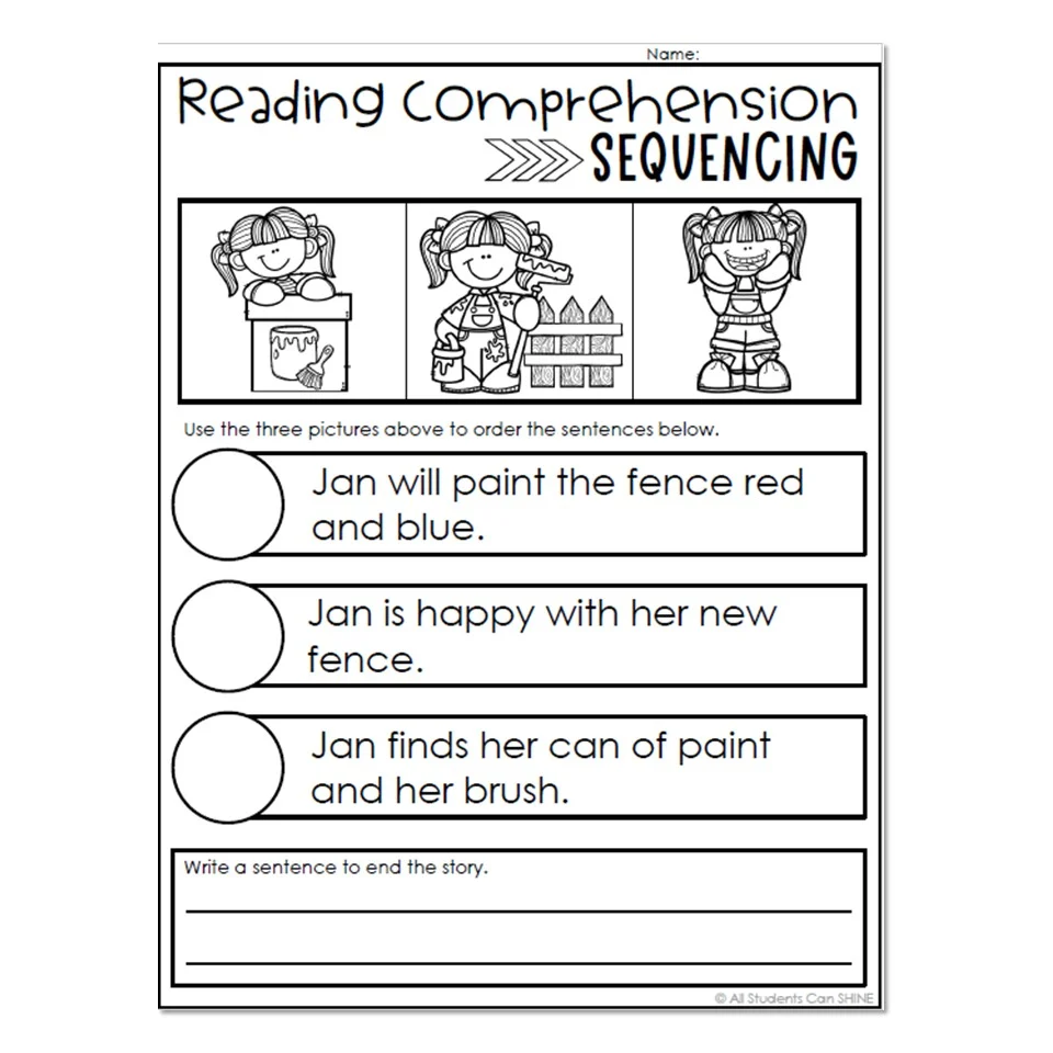 Sequencing For Kindergarten And 1st Grade Reading Comprehension Sequencing For Kindergarten And 1st Grade Reading Comprehension