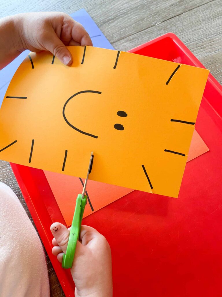 Simple Cutting Tray Preschool Scissor Skills Activity Simple Cutting Tray Preschool Scissor Skills Activity