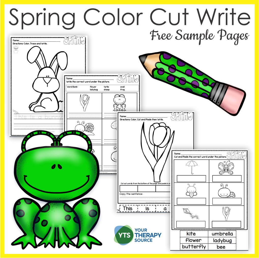Spring Color Cut Write Free Sample Pages
