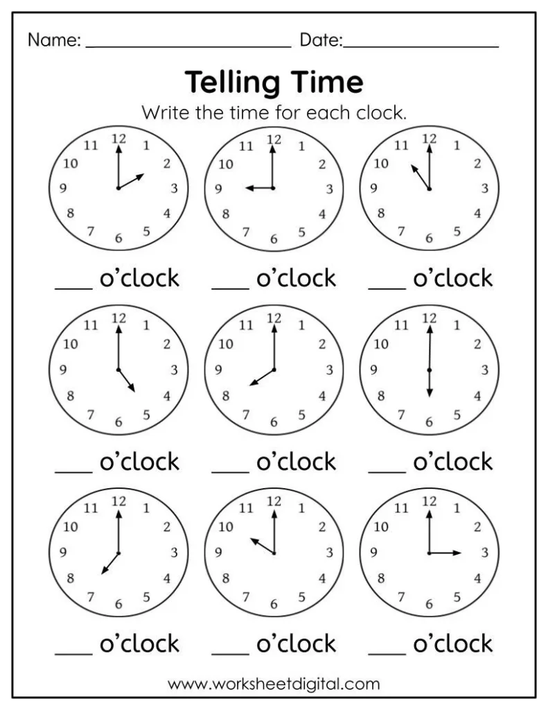 Telling Time Worksheet Digital Analog
