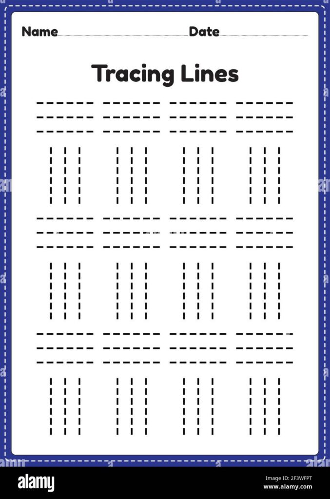 Tracing Lines Worksheet For Kindergarten And Preschool Kids For Educational Activities In A Printable Illustration Image415454000 Tracing Lines Worksheet For Kindergarten And Preschool Kids For Educational Activities In A Printable Illustration Image415454000