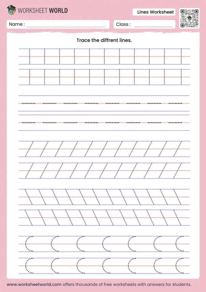 Tracing Lines Worksheets Tracing Lines Worksheets