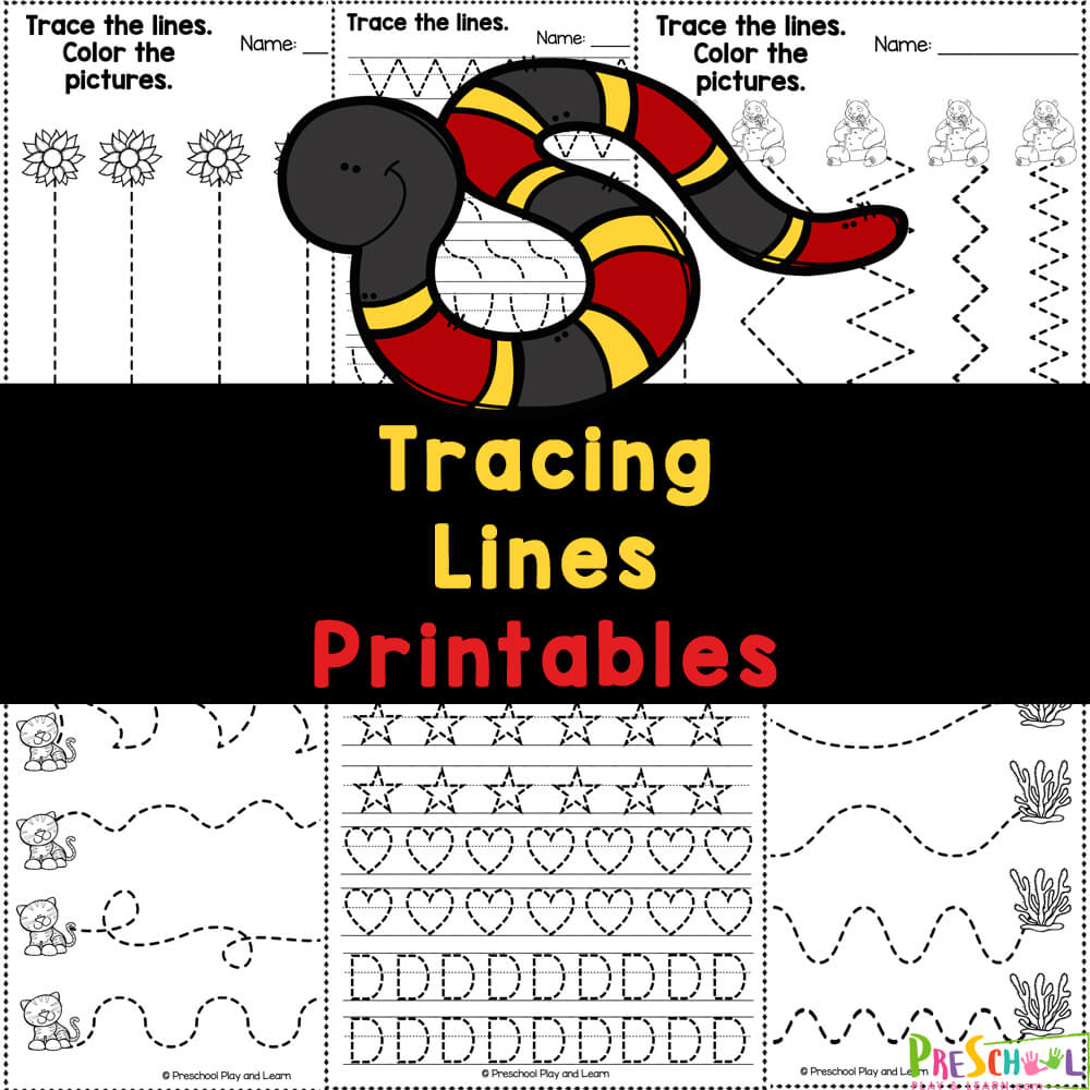 Tracing Lines Worksheets For Preschool And 3 Year Olds Tracing Lines Worksheets For Preschool And 3 Year Olds
