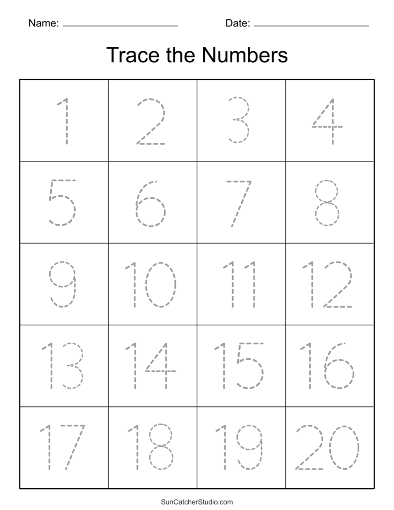 Tracing Numbers Tracing Numbers