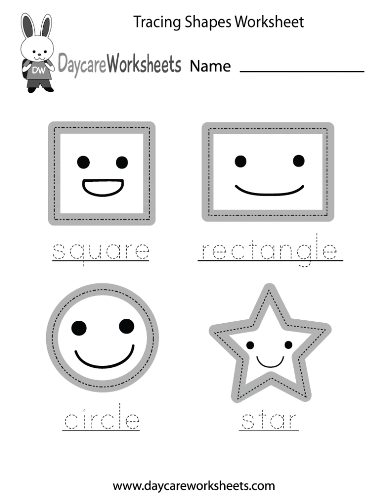 Tracing Shapes Worksheet