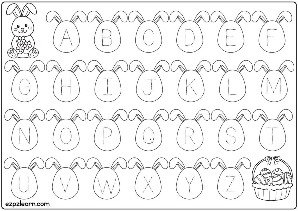 Uppercase Abc Easter Alphabet Tracing Worksheet Free Pdf For Prek Kindergarten Worksheets Uppercase Abc Easter Alphabet Tracing Worksheet Free Pdf For Prek Kindergarten Worksheets