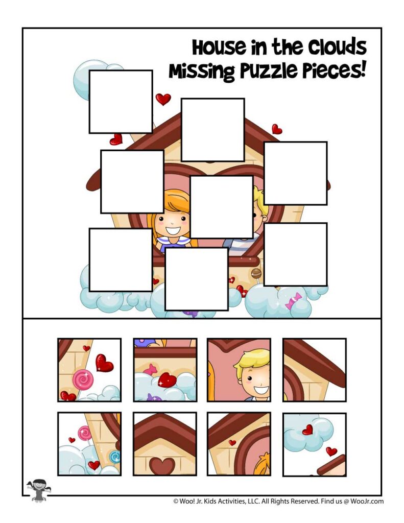 Valentines Cut And Paste Puzzles Valentines Cut And Paste Puzzles
