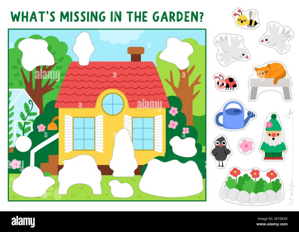 Vector Garden Cut And Glue Activity Crafting Game With Cute Spring Landscape Summer Cottage Trees Flower Beds Country House Printable Worksheet Image723751115 Vector Garden Cut And Glue Activity Crafting Game With Cute Spring Landscape Summer Cottage Trees Flower Beds Country House Printable Worksheet Image723751115