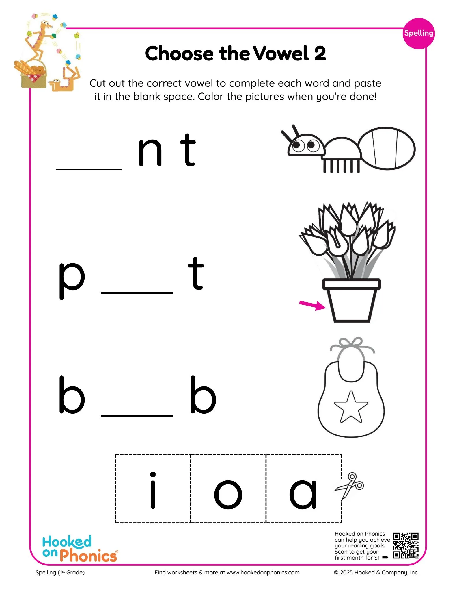 Worksheet Choose The Vowel 2