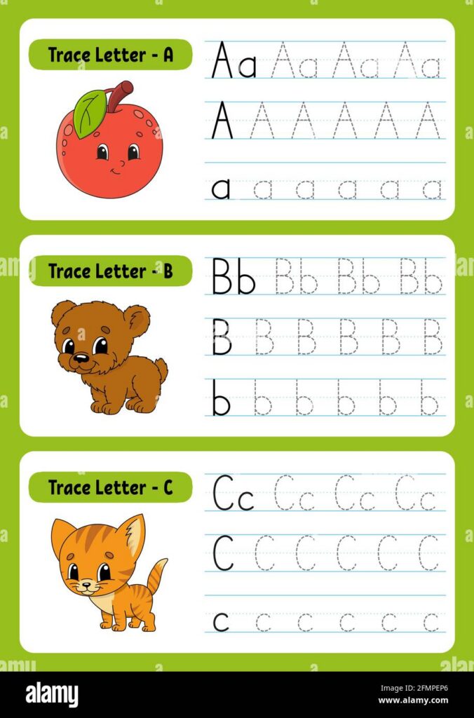 Writing Letters Tracing Page Practice Sheet Worksheet For Kids Exercise For Preschools Learn Alphabet Cute Characters Vector Illustration Cart Image425836494 Writing Letters Tracing Page Practice Sheet Worksheet For Kids Exercise For Preschools Learn Alphabet Cute Characters Vector Illustration Cart Image425836494